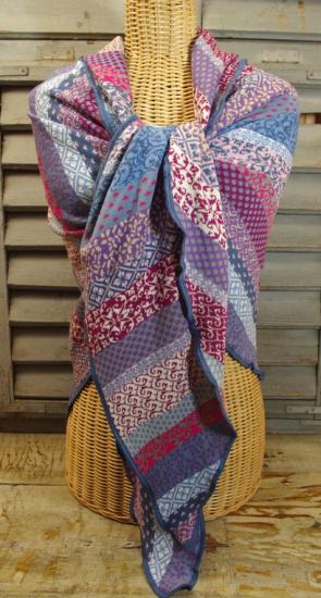 Invero Dreiecktuch Grace Provence, Reine Bio-Baumwolle (kbA)